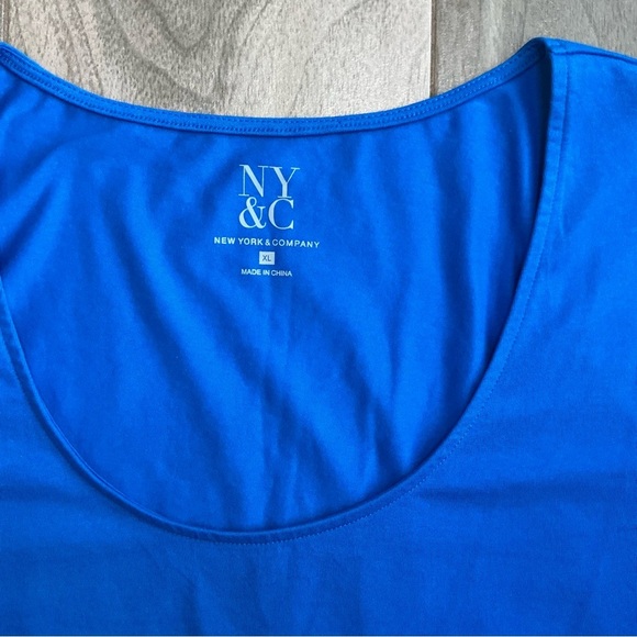 New York & Company Women’s Blue Shirt Size XL - Picture 4 of 7
